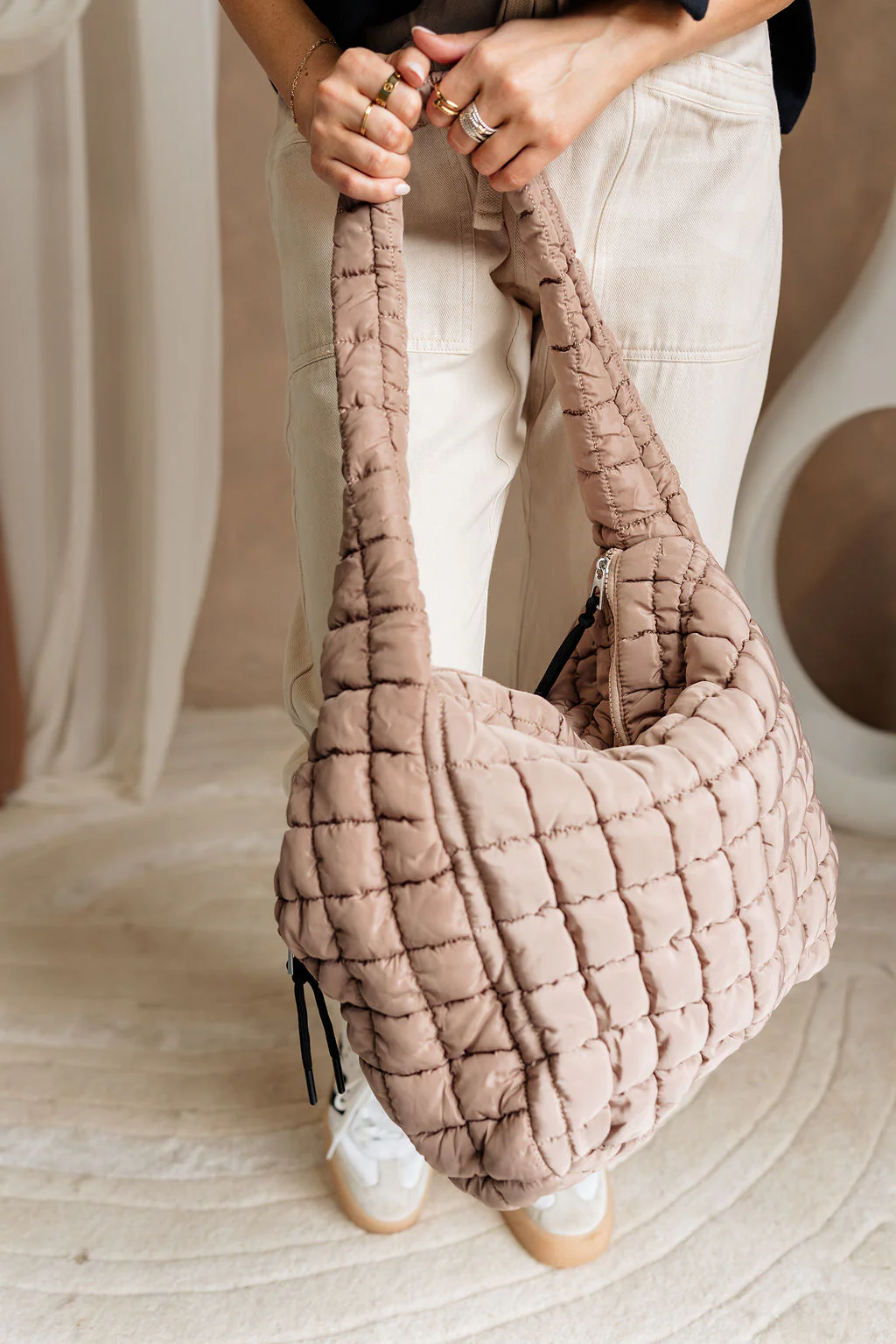 Olivia Quilted Tote - Image 4