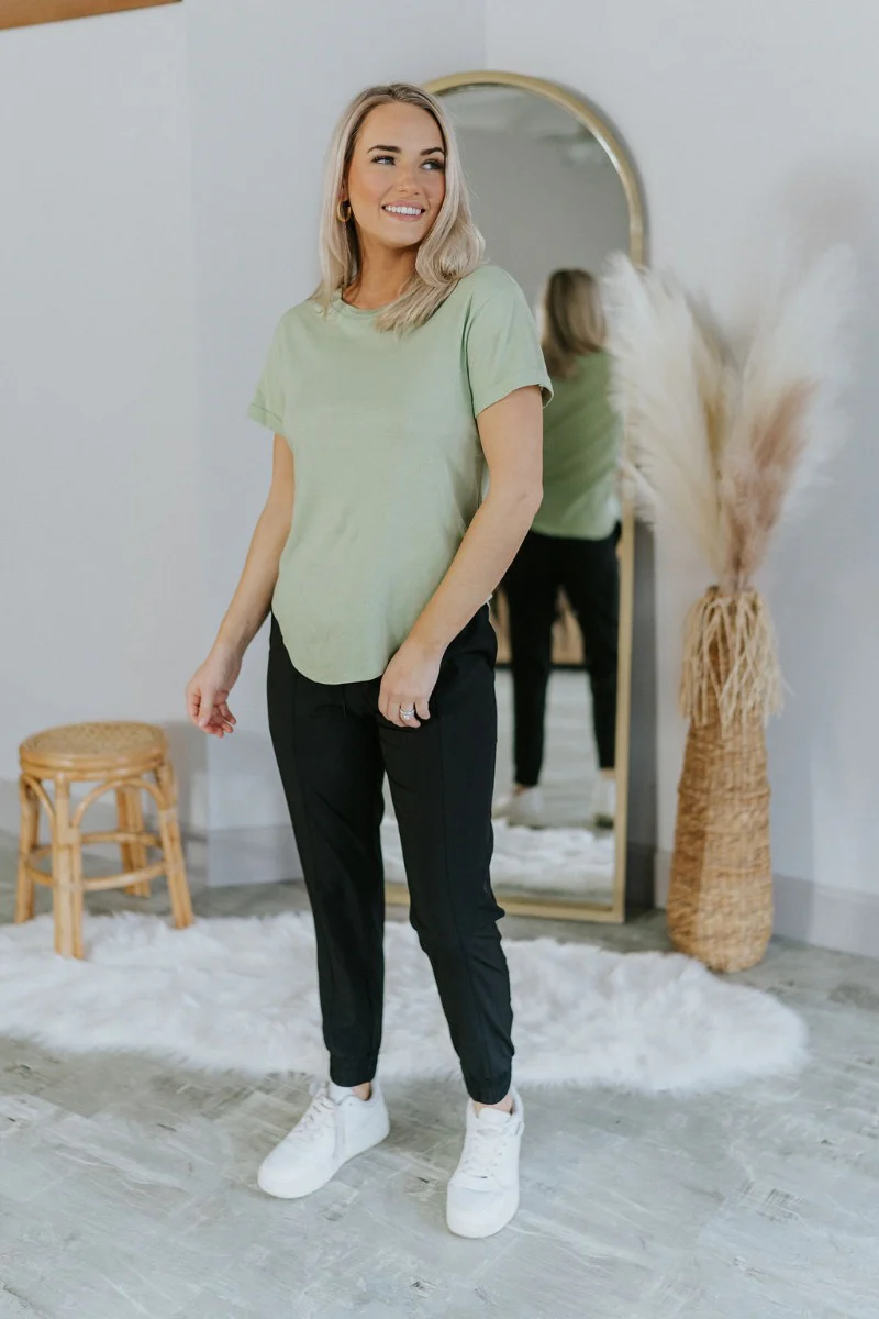 On The Go Joggers in Black - Image 2