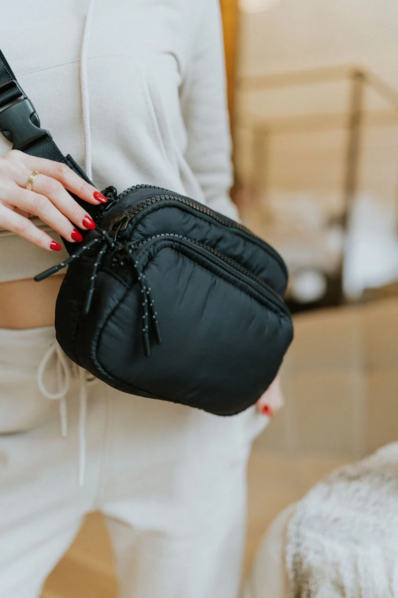 On The Go Sling Bag in Black - Image 2