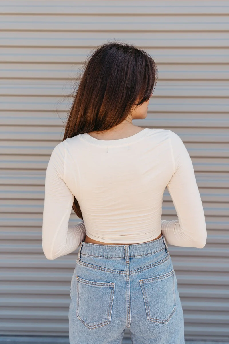 On Your Mind Top in Cream - Image 4