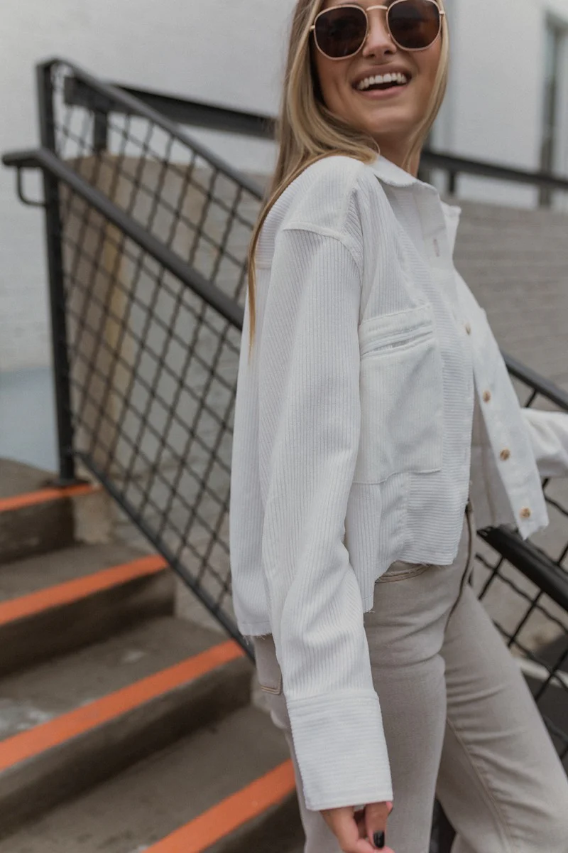 On Your Own Corduroy Shacket - Image 6