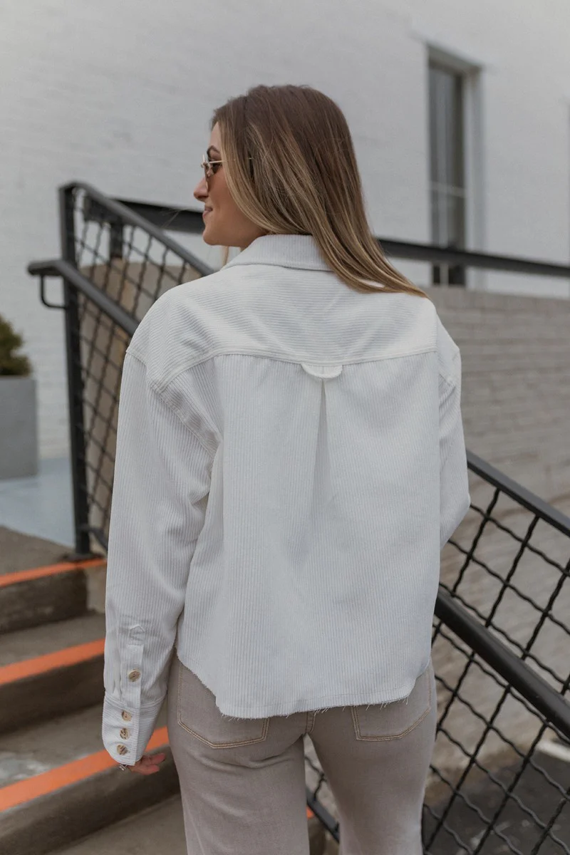 On Your Own Corduroy Shacket - Image 7
