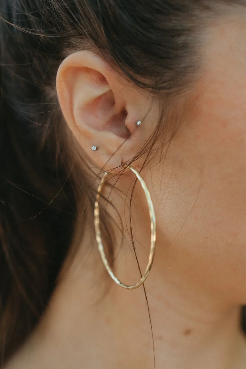 On Your Own Hoop Earrings in Gold