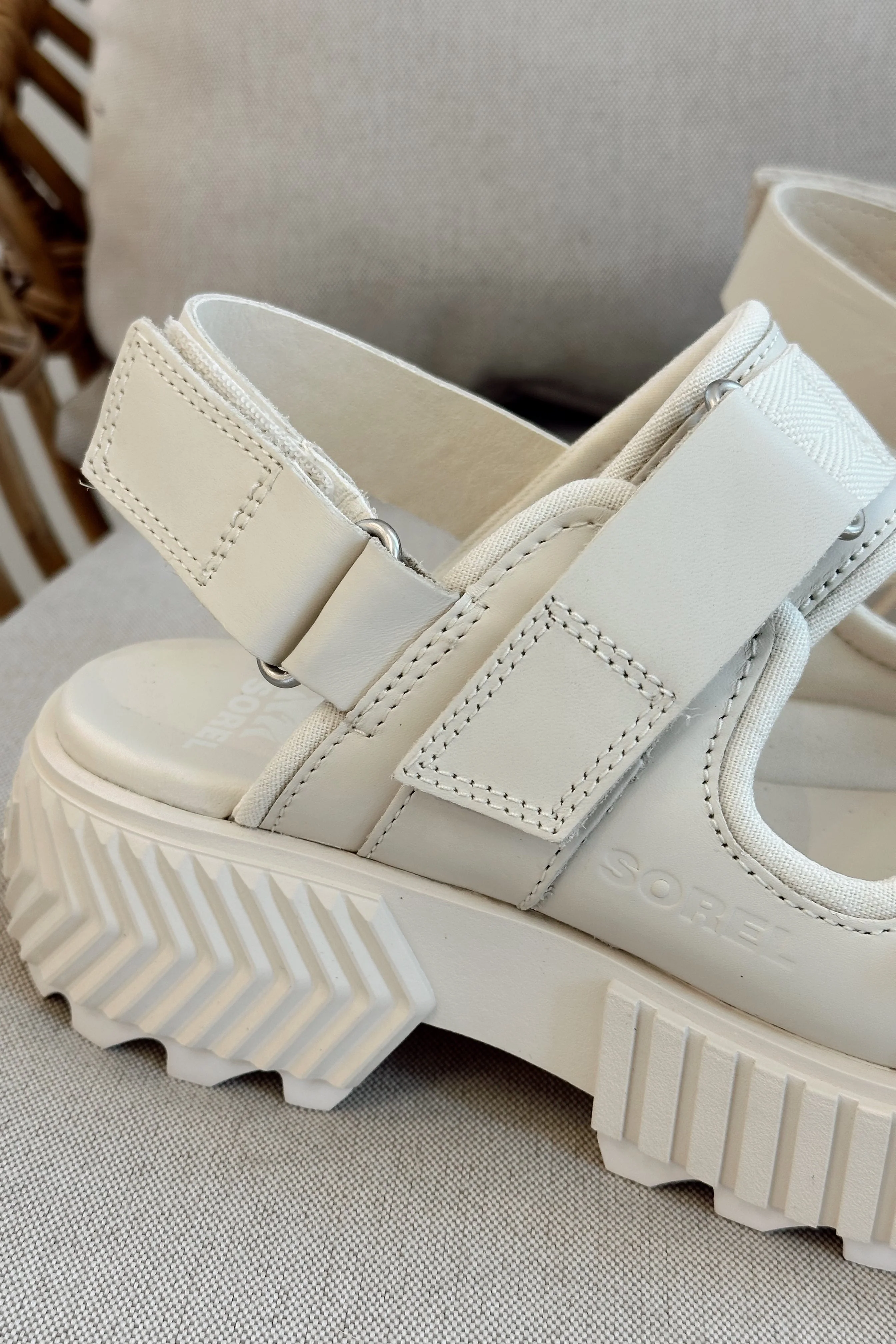 Sorel Ona Ave Multi Strap Chalk Mid Sandal - Image 3