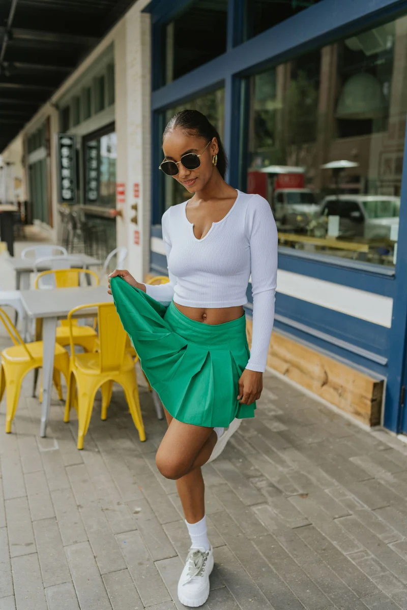Out of Your League Skort in Green - Image 2