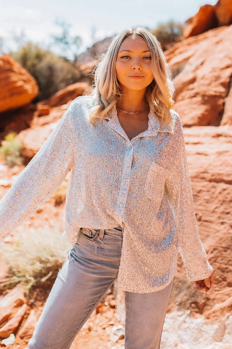 Star Gazing Sequin Top