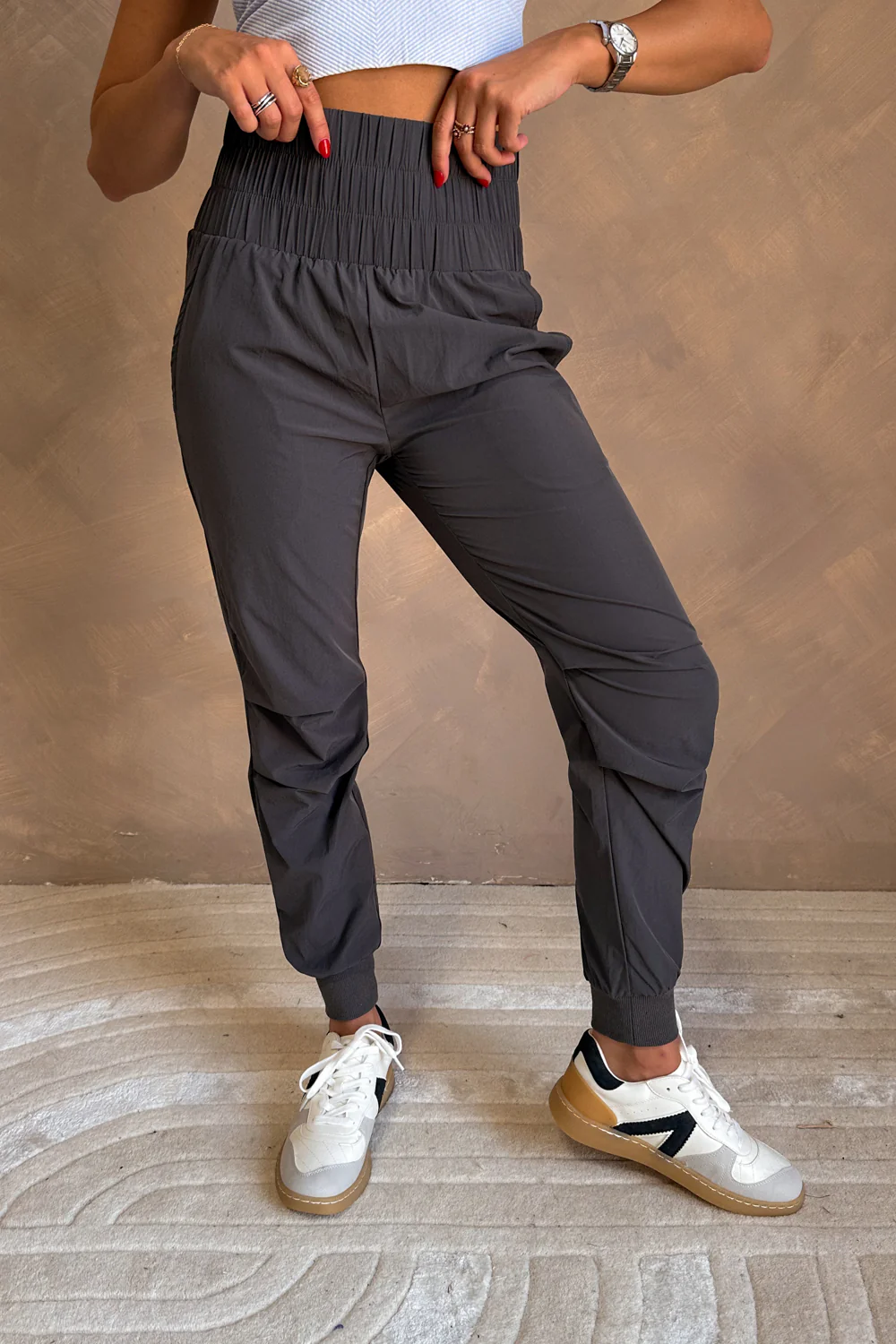 Uma Charcoal Jogger Pants - Image 2