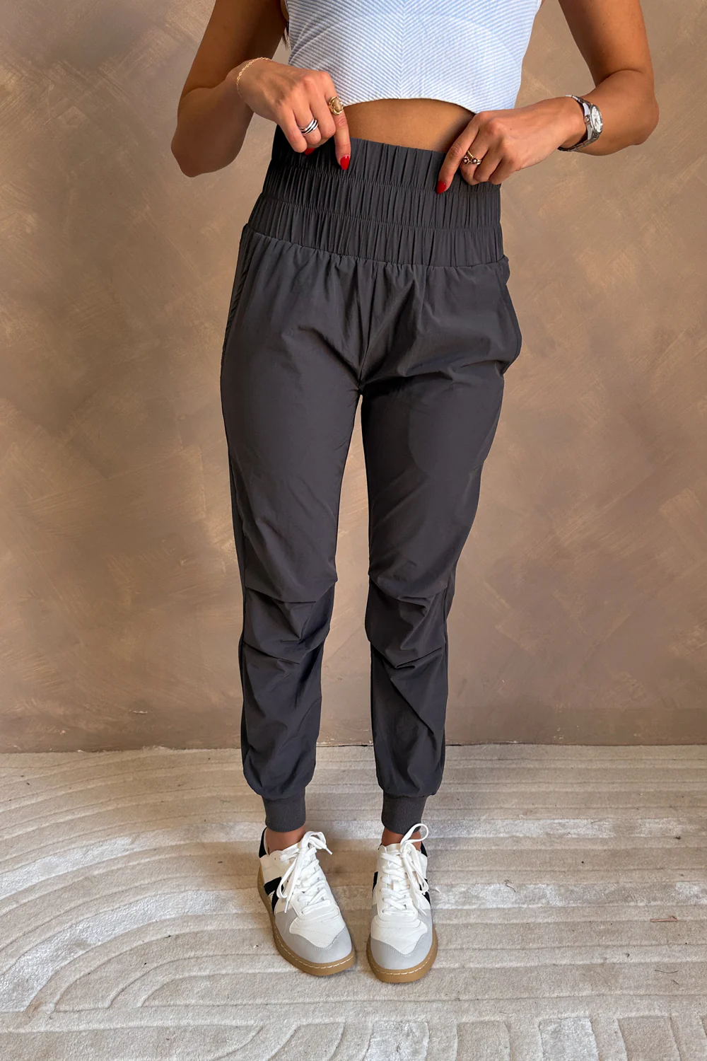 Uma Charcoal Jogger Pants - Image 3