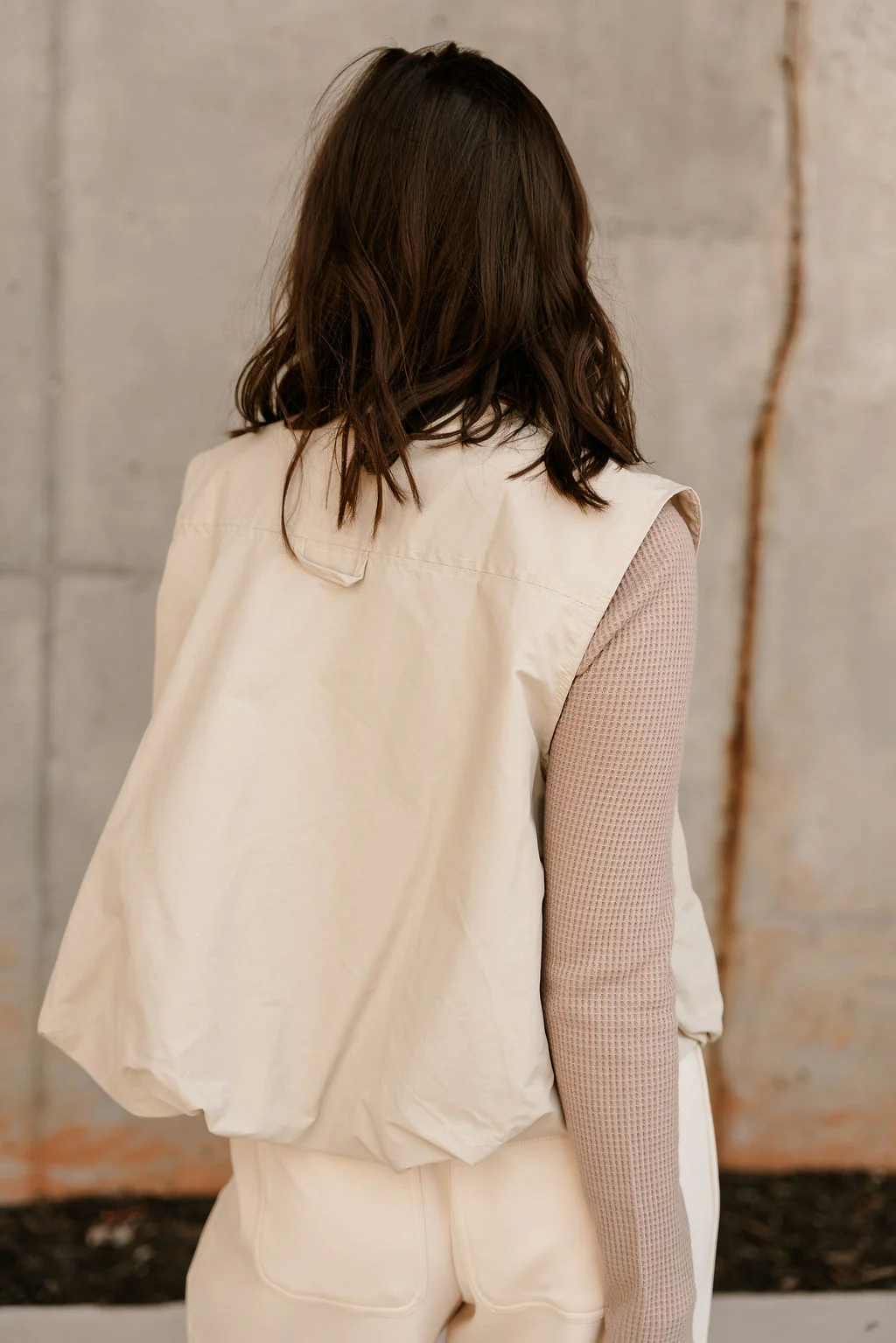 Paige Cream Bubble Hem Vest - Image 7
