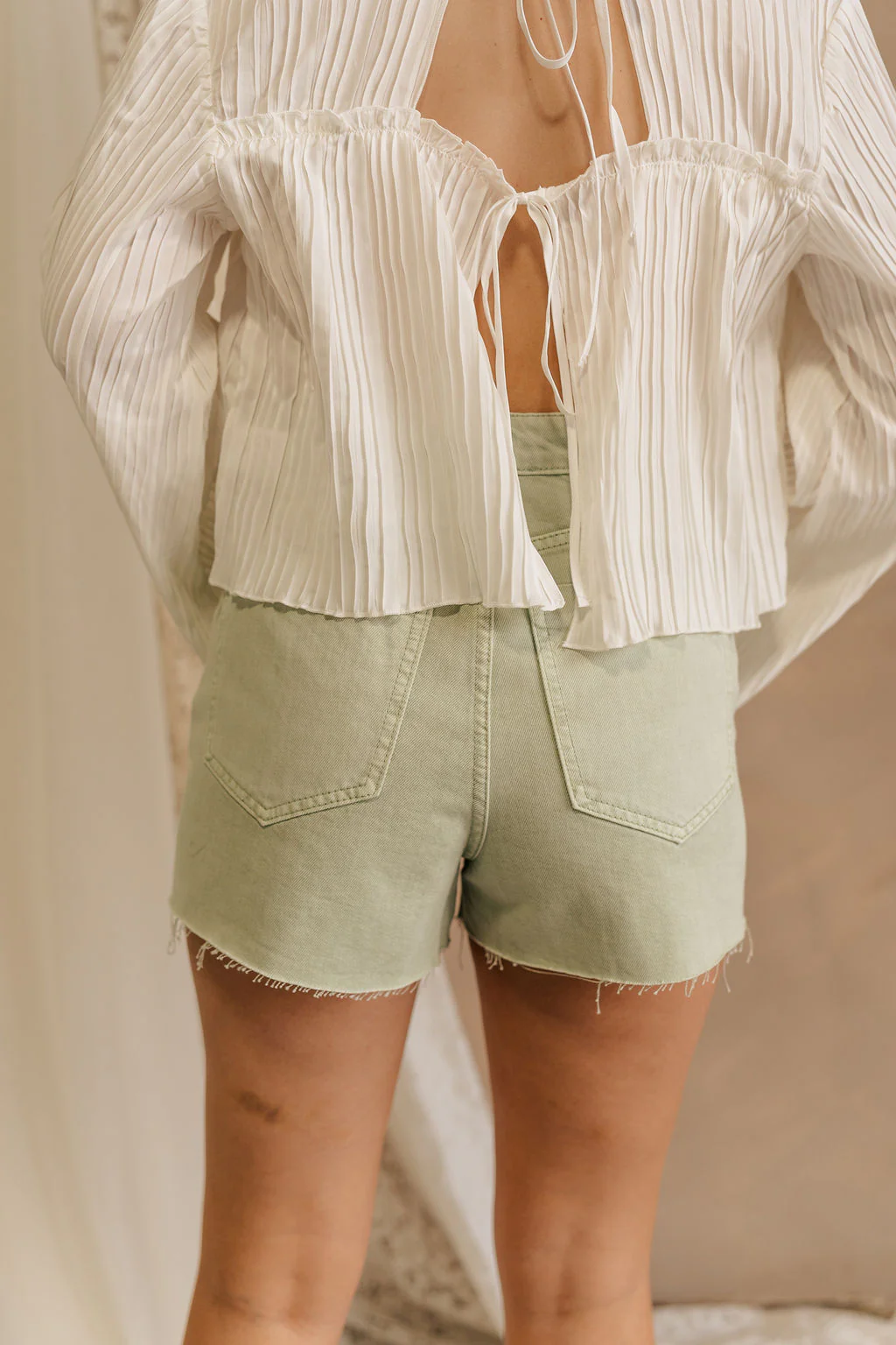 Paige Sage Denim Shorts - Image 6