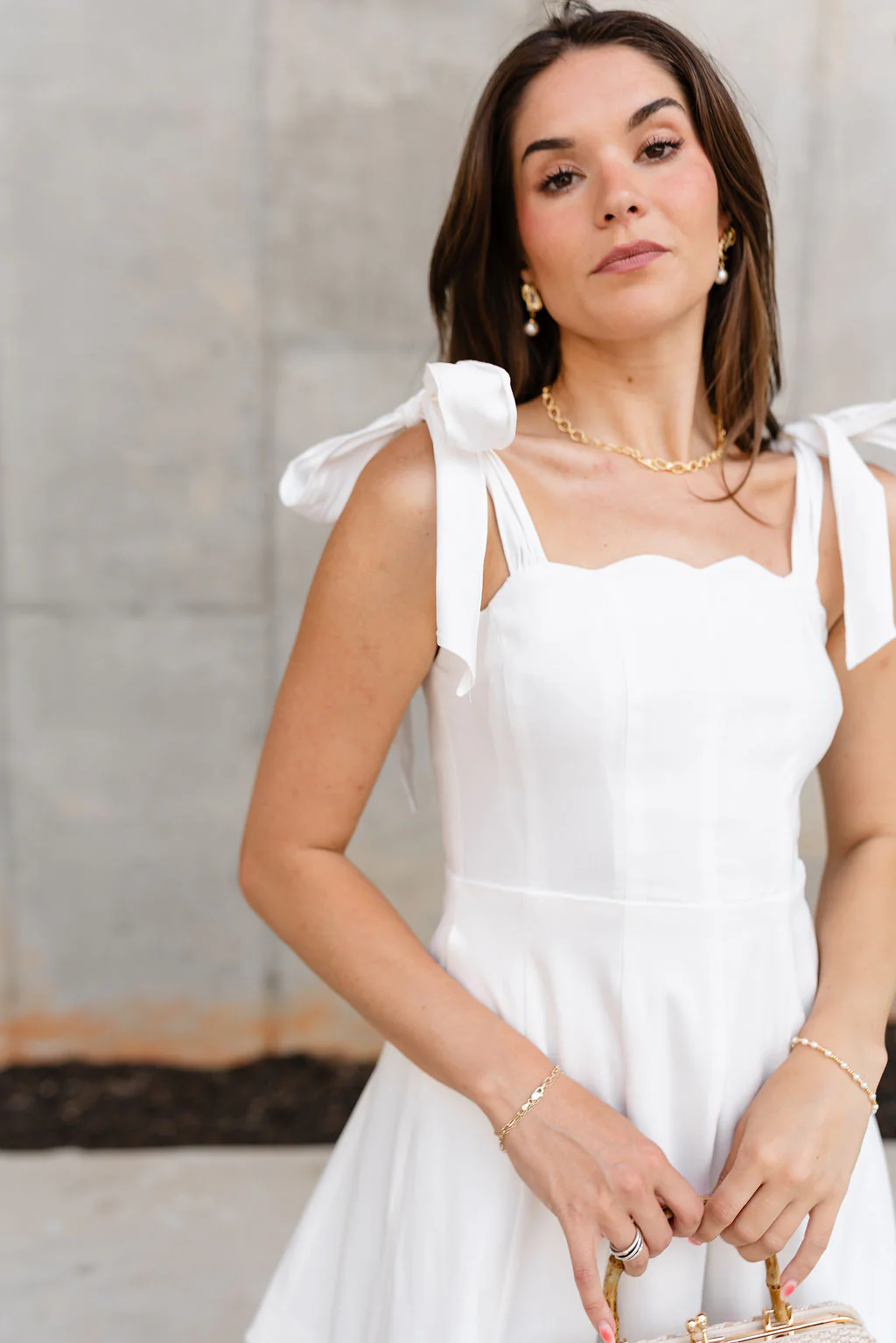 Paige White Scallop Flare Mini Dress - Image 7