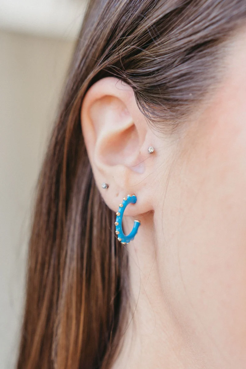 Paint The Town Earring in Blue