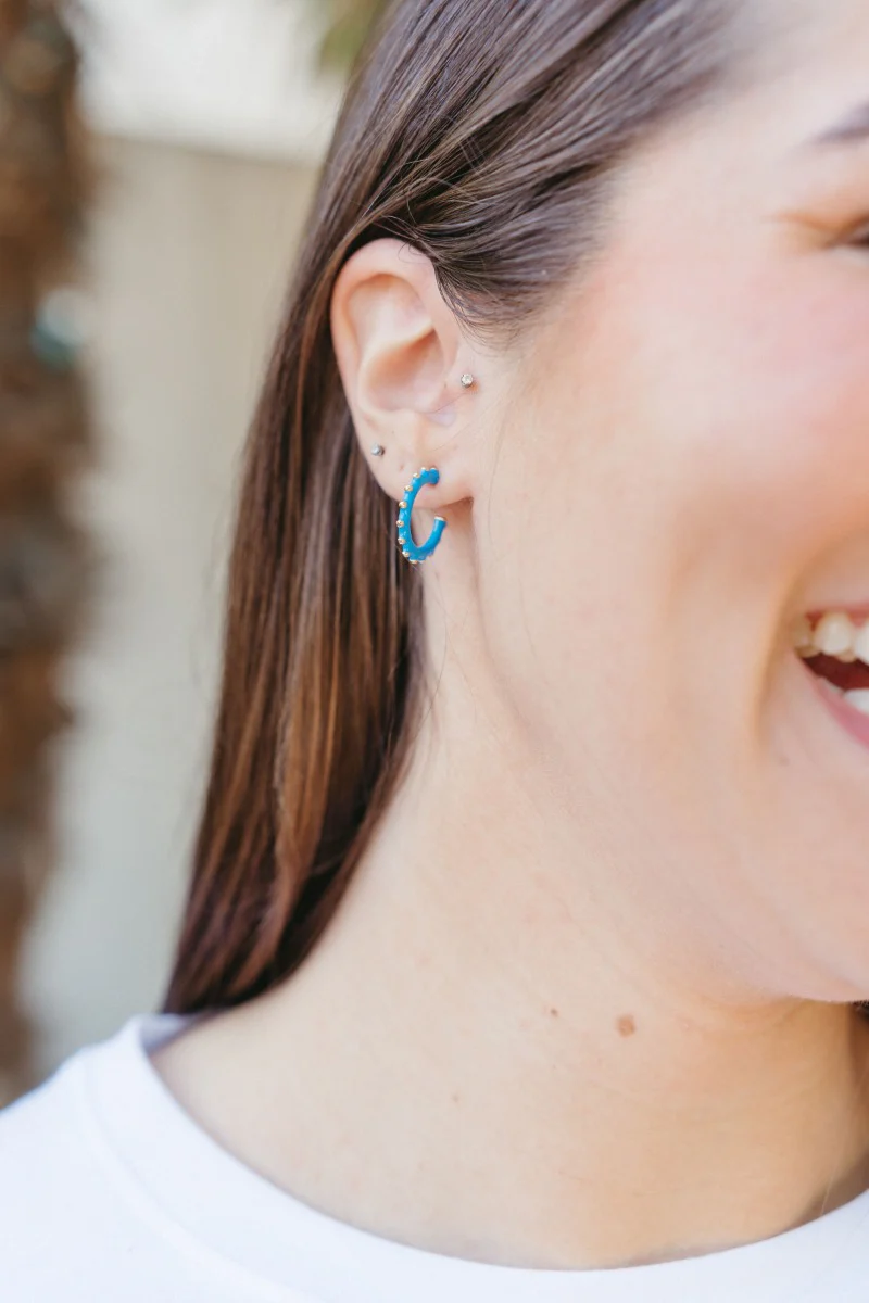 Paint The Town Earring in Blue - Image 2