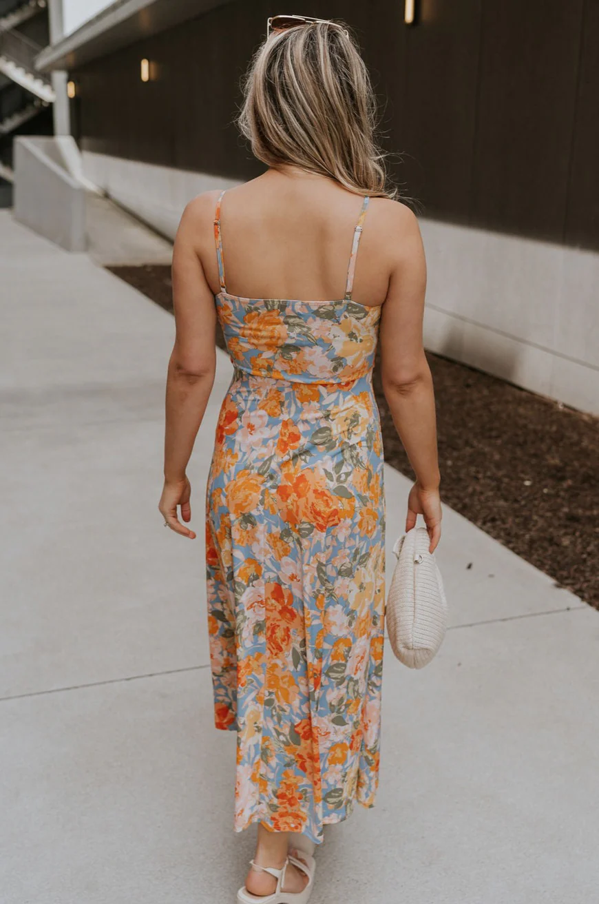 Paislee Multi Floral Midi Dress - Image 10