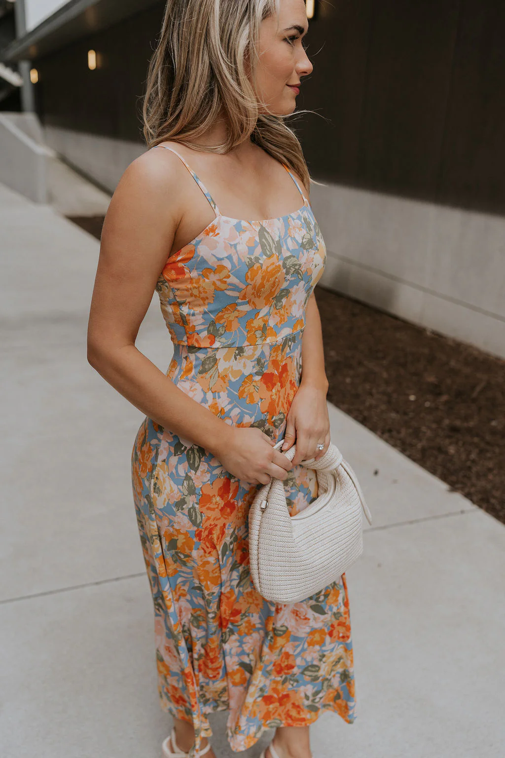 Paislee Multi Floral Midi Dress - Image 3