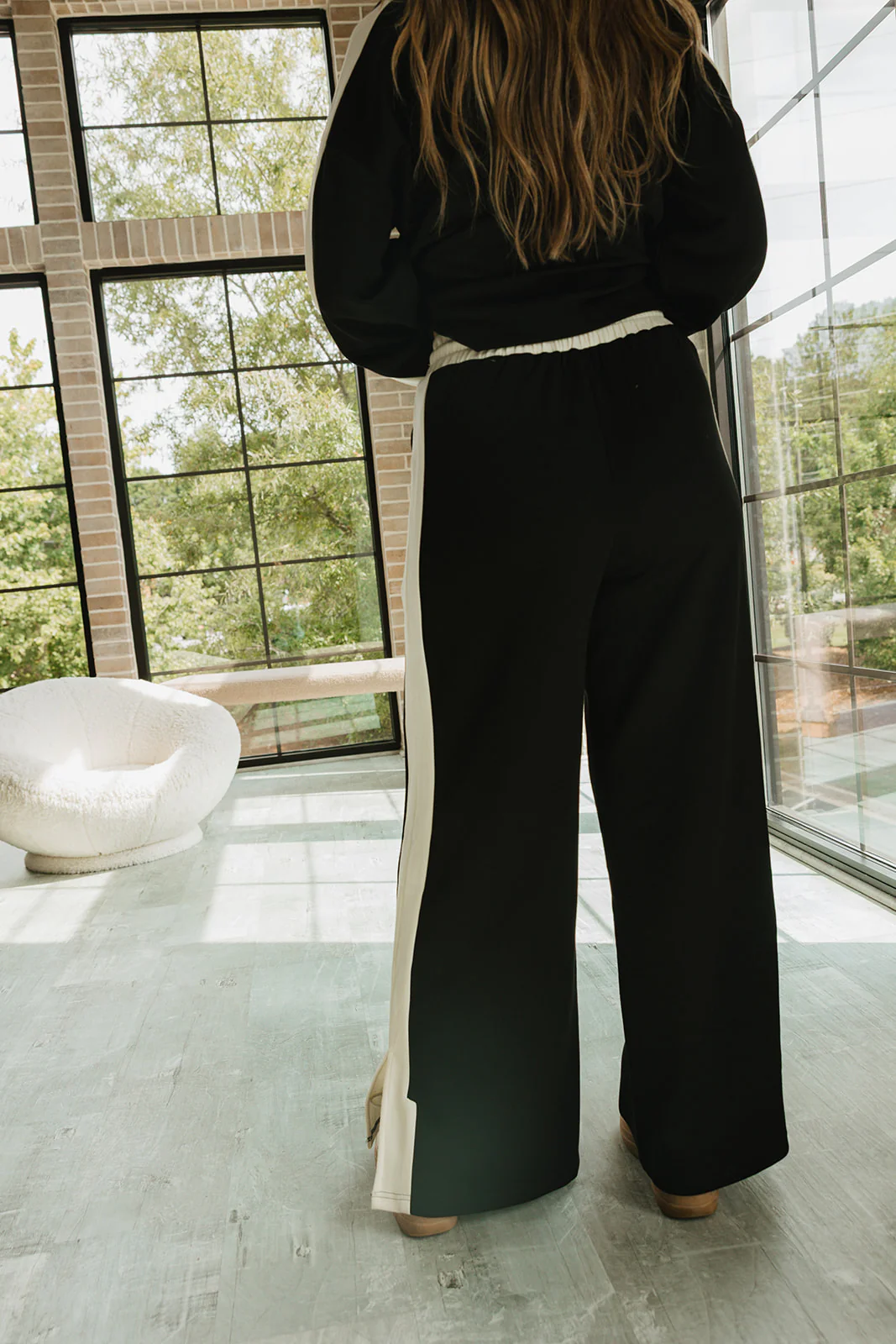 Parker Black & Cream Colorblock Pants - Image 4