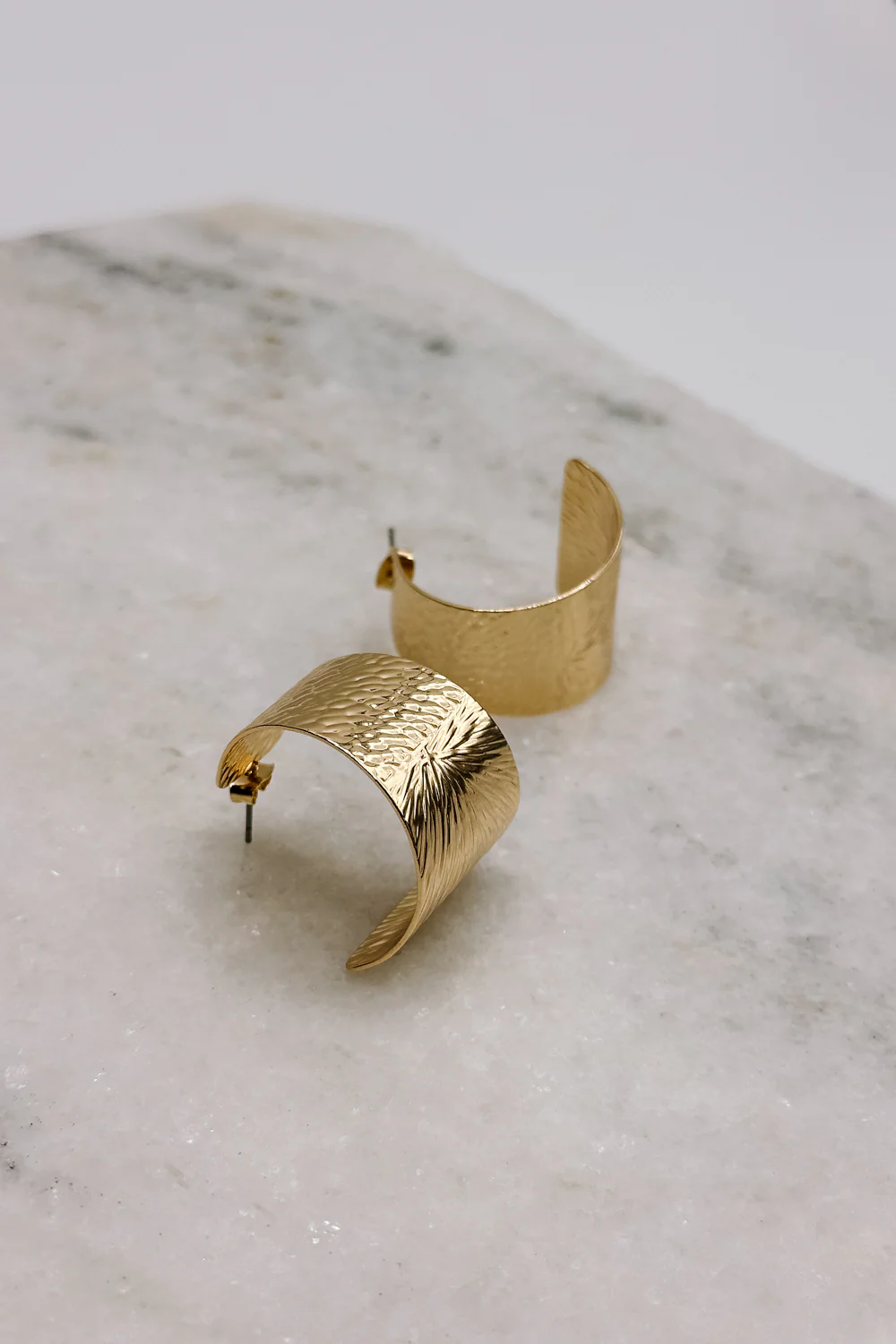 Parker Gold Hammered Hoops