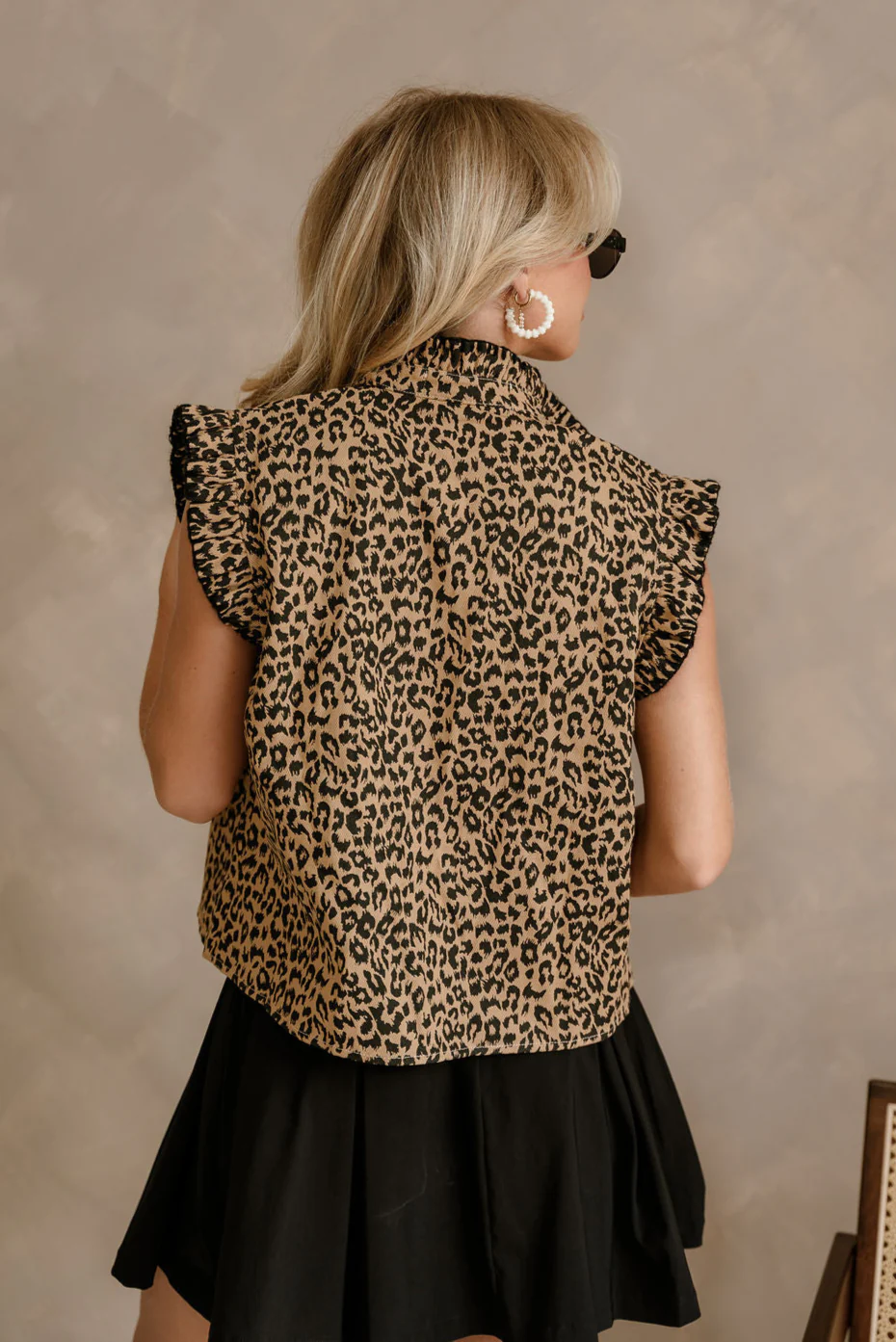 Parker Leopard Print Denim Vest - Image 4