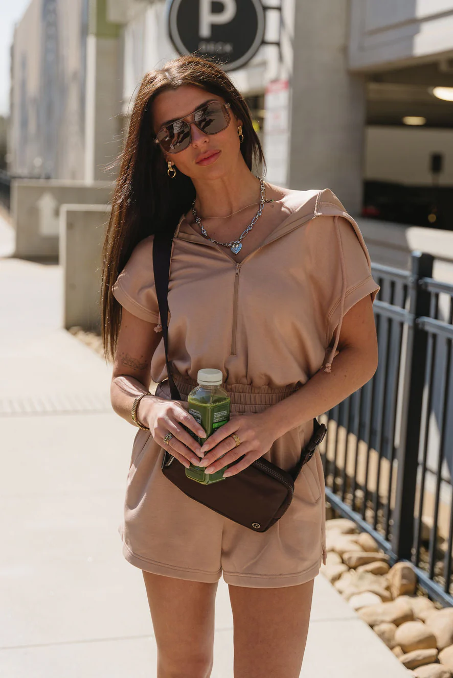 Parker Taupe Butter Soft Romper - Image 2