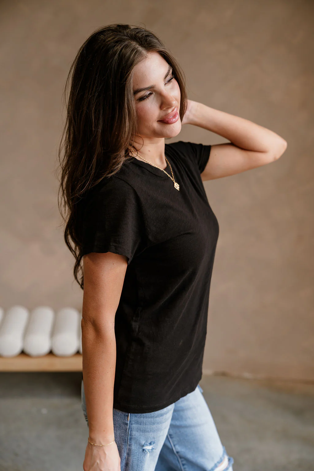Payton Black Short Sleeve Tee - Image 6
