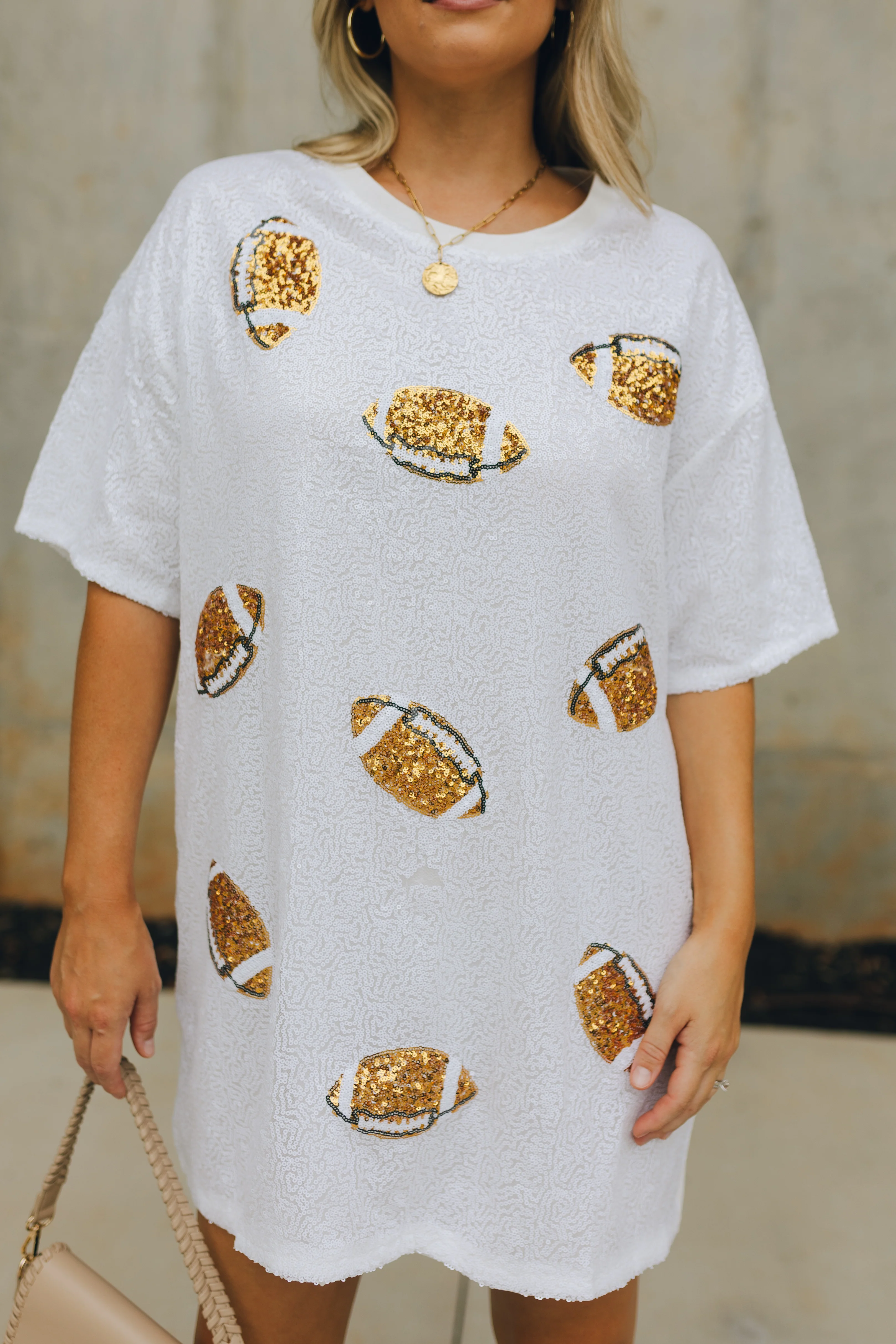 Payton Sequin Football Mini Dress - Image 2