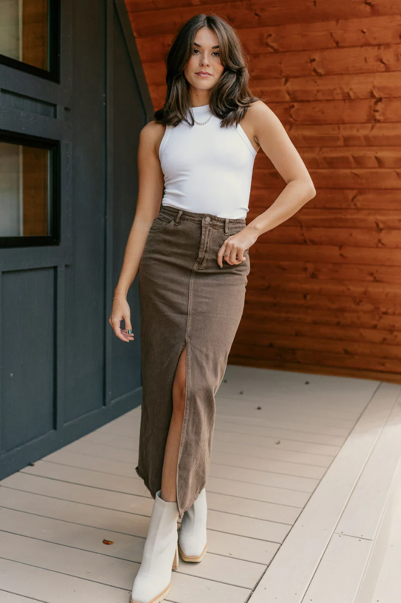 Payton White Ribbed Sleeveless Tank - Image 2