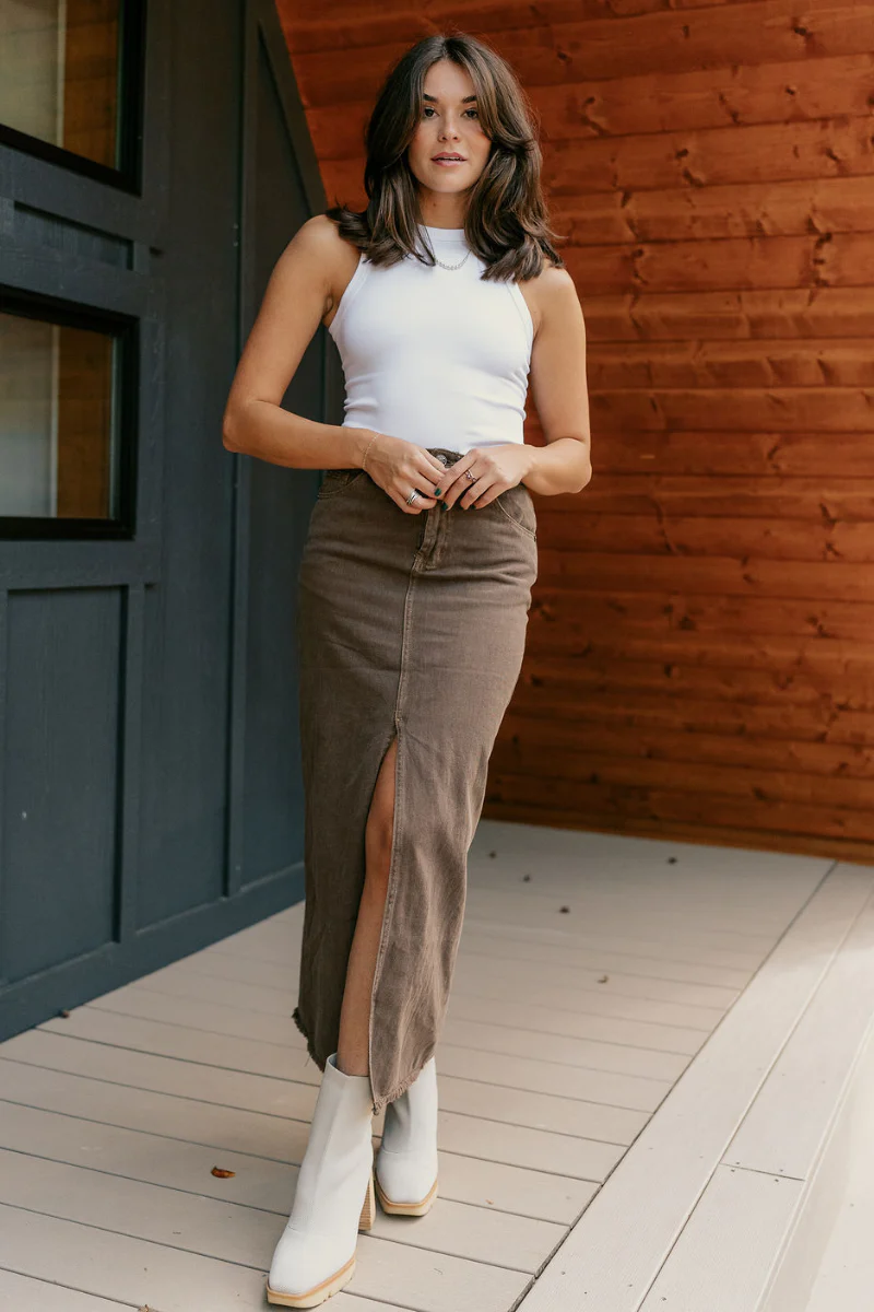 Payton White Ribbed Sleeveless Tank - Image 3