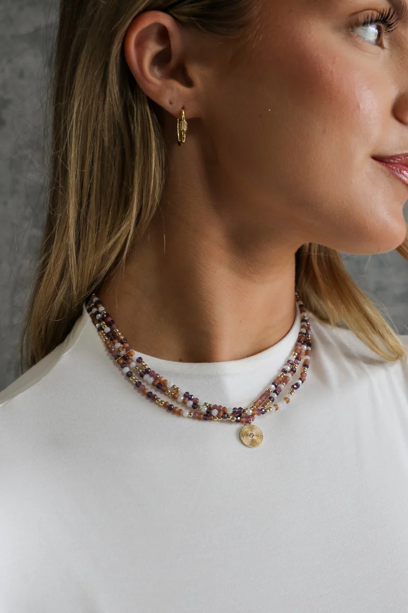 Penelope Beaded Layered Necklace - Image 2