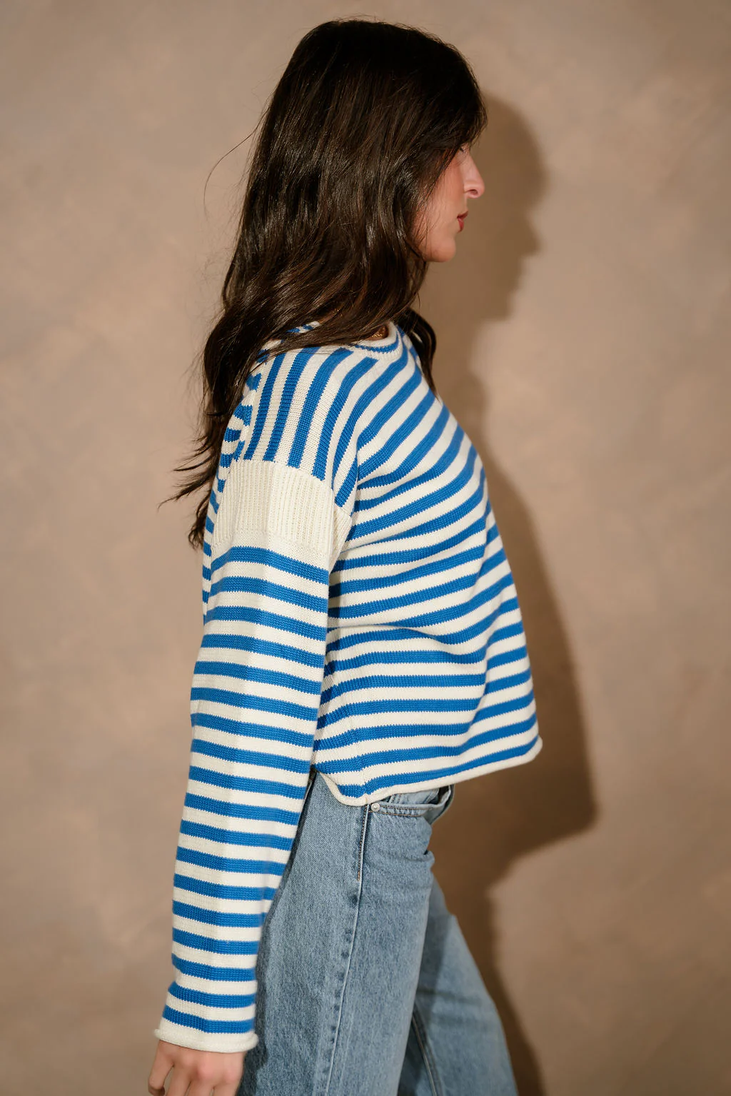 Penelope Blue & Cream Striped Sweater - Image 6