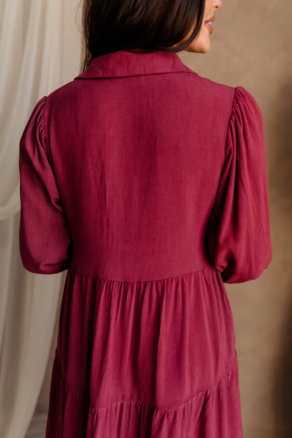 Penny Button Up 3/4 Sleeve Midi Dress - Image 14
