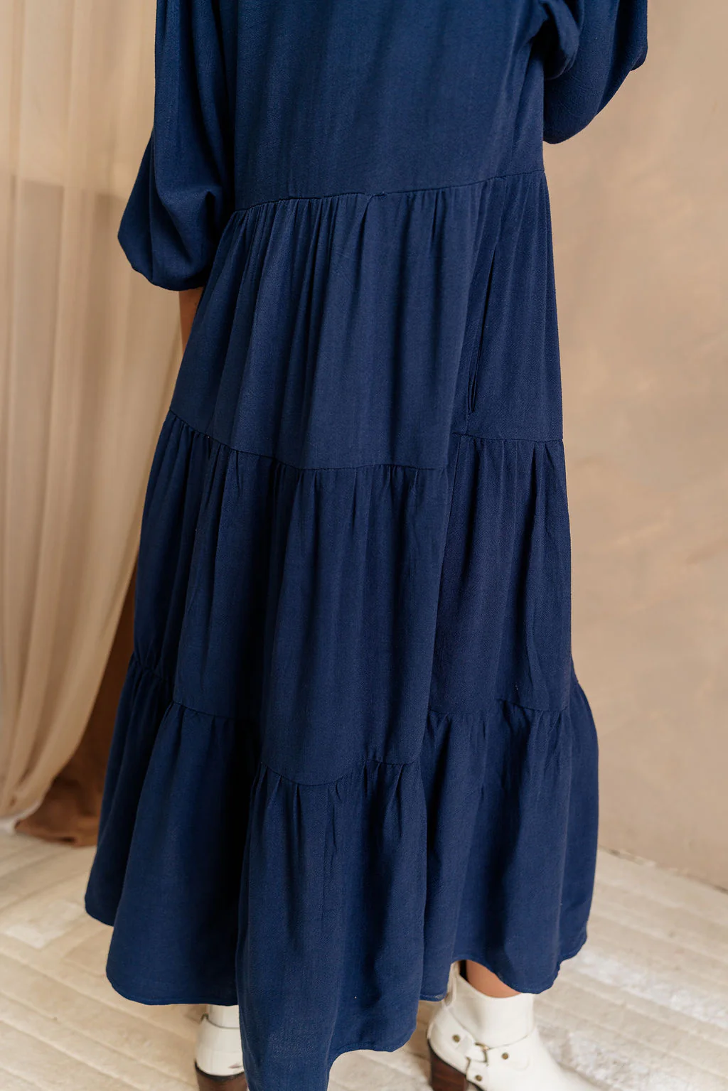 Penny Button Up 3/4 Sleeve Midi Dress - Image 9