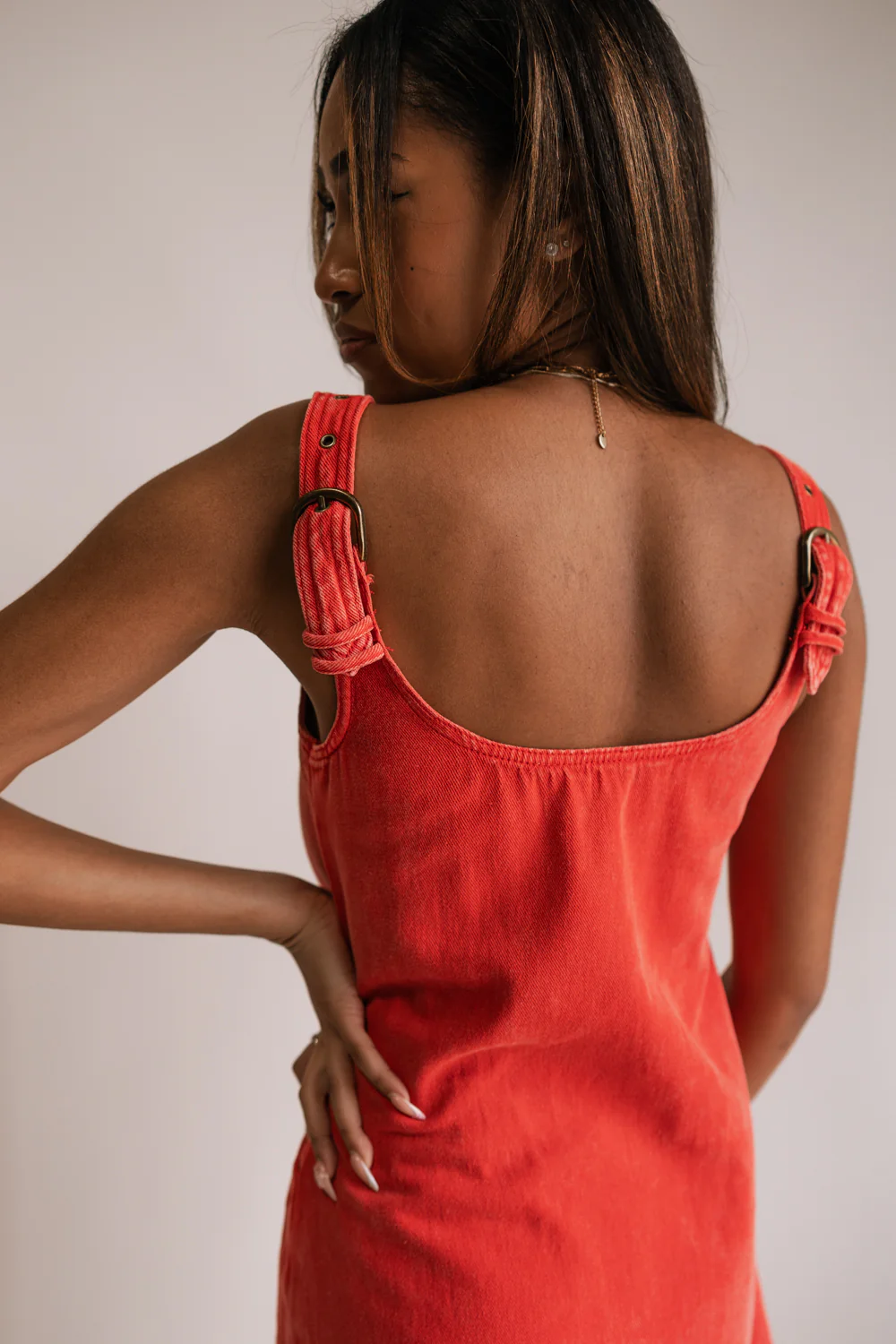 Peyton Denim Zip Front Mini Dress - Image 13