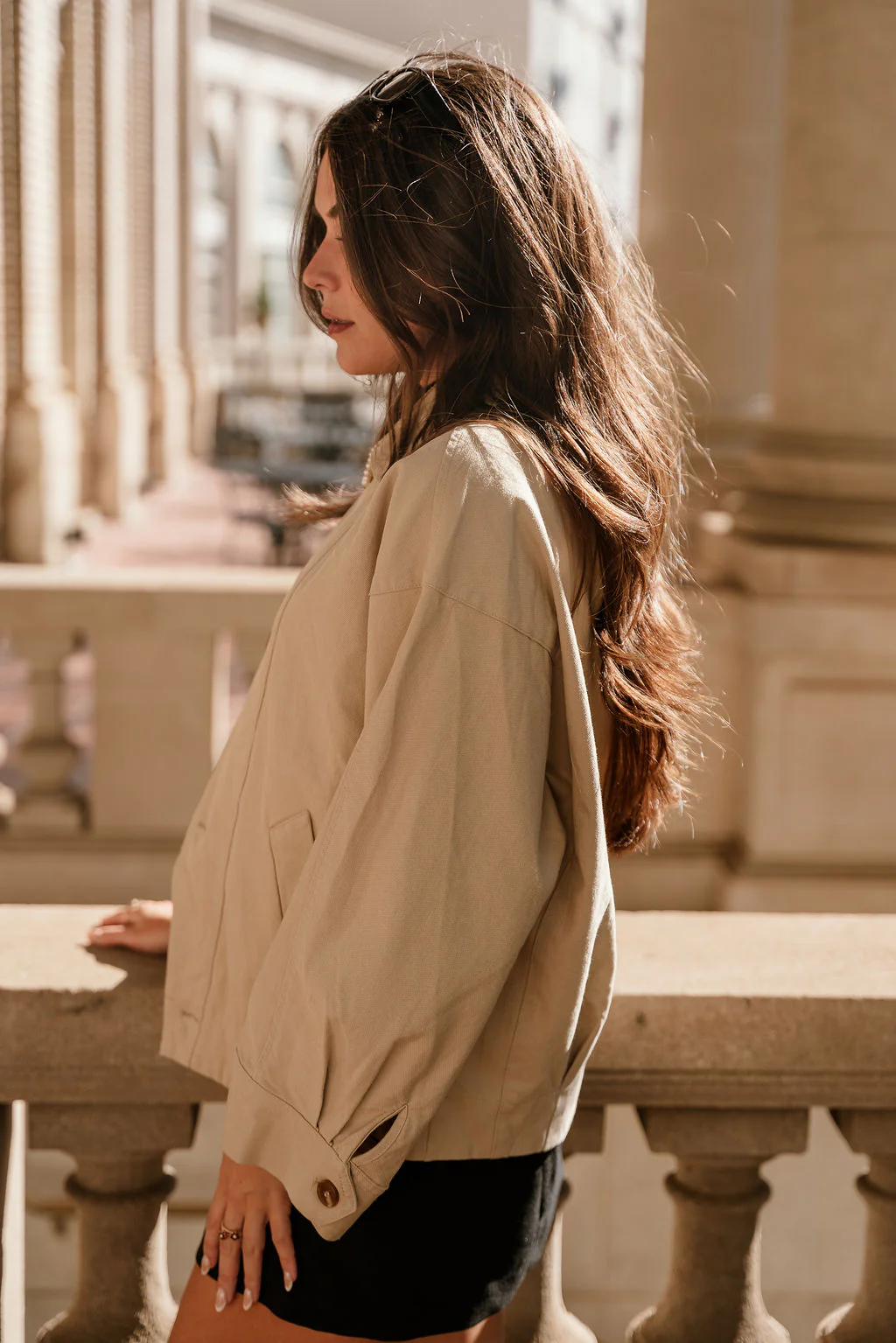 Phoebe Beige Button-Up Jacket - Image 3