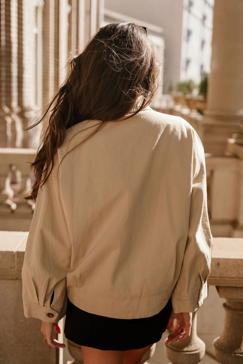 Phoebe Beige Button-Up Jacket - Image 4