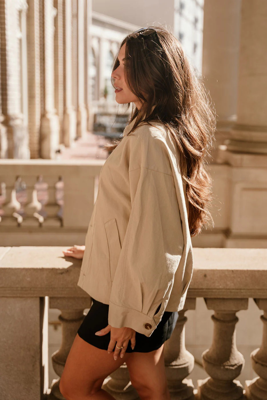 Phoebe Beige Button-Up Jacket - Image 7