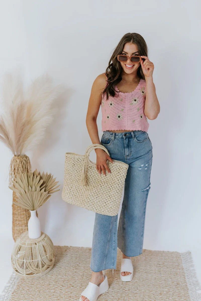 Picking Daisies Top in Pink - Image 2