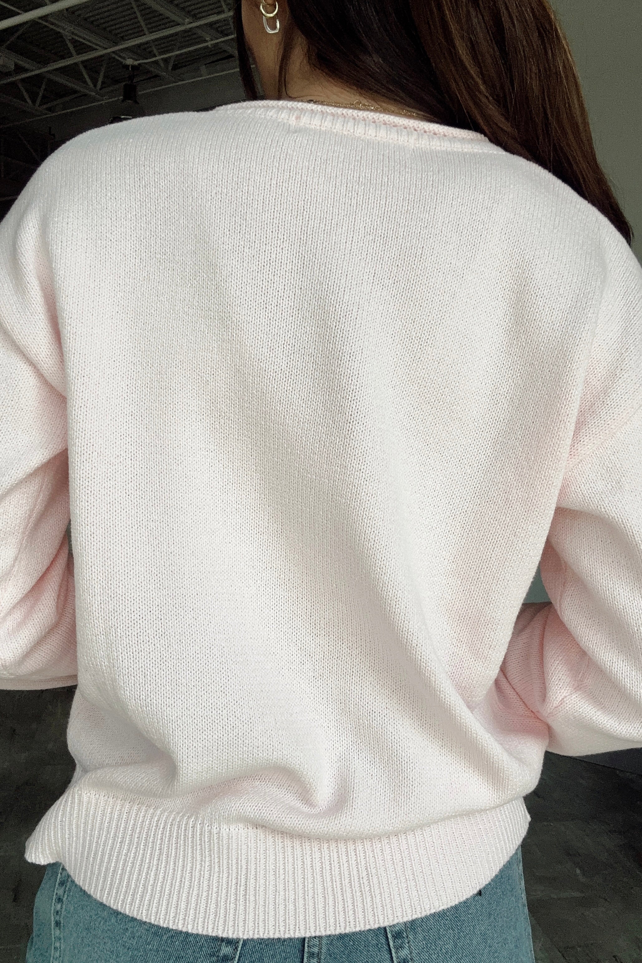 Eve Light Pink Cherry Martini Sweater - Image 5