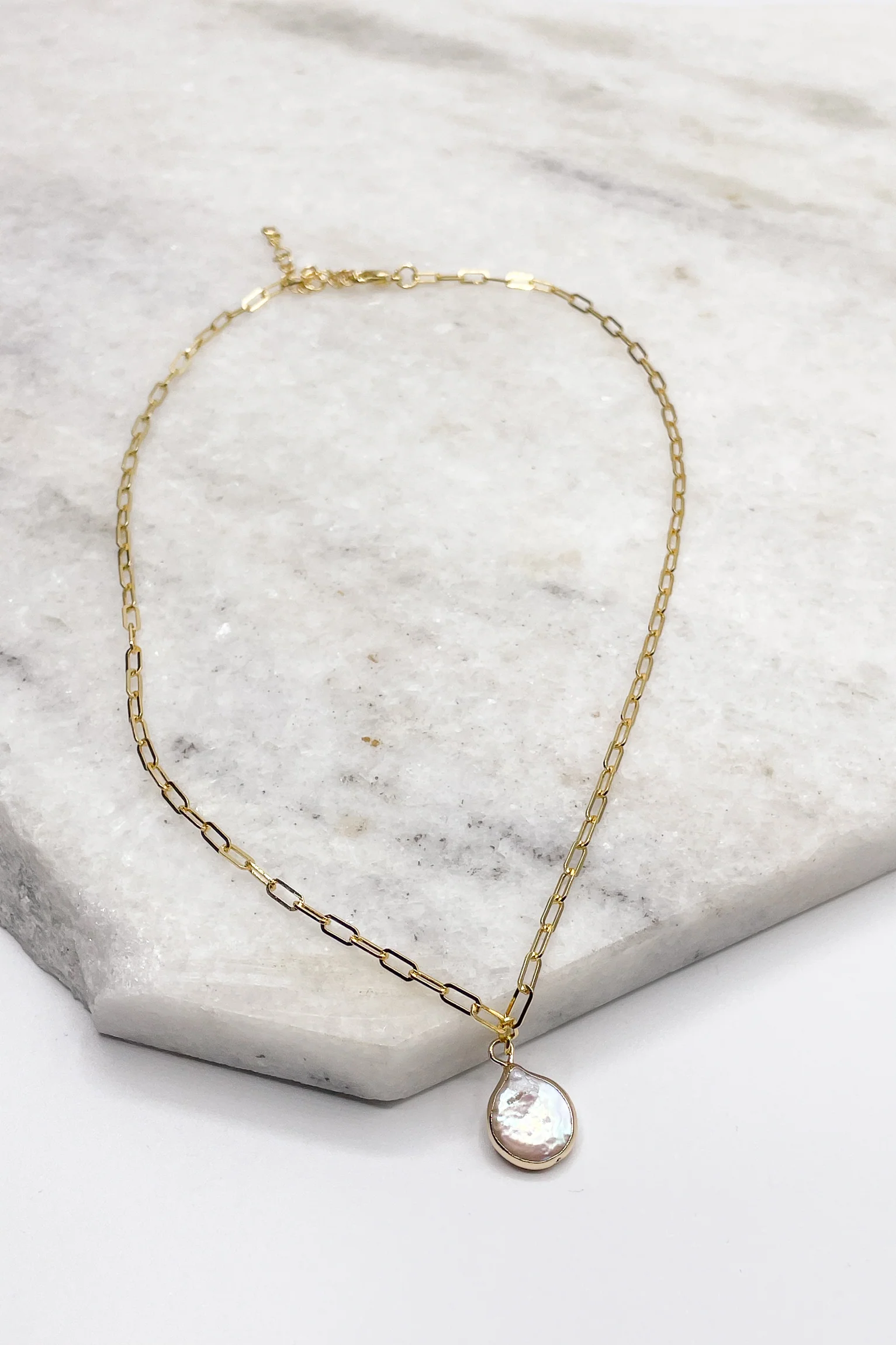 Piper Stone Gold Dipped Necklace