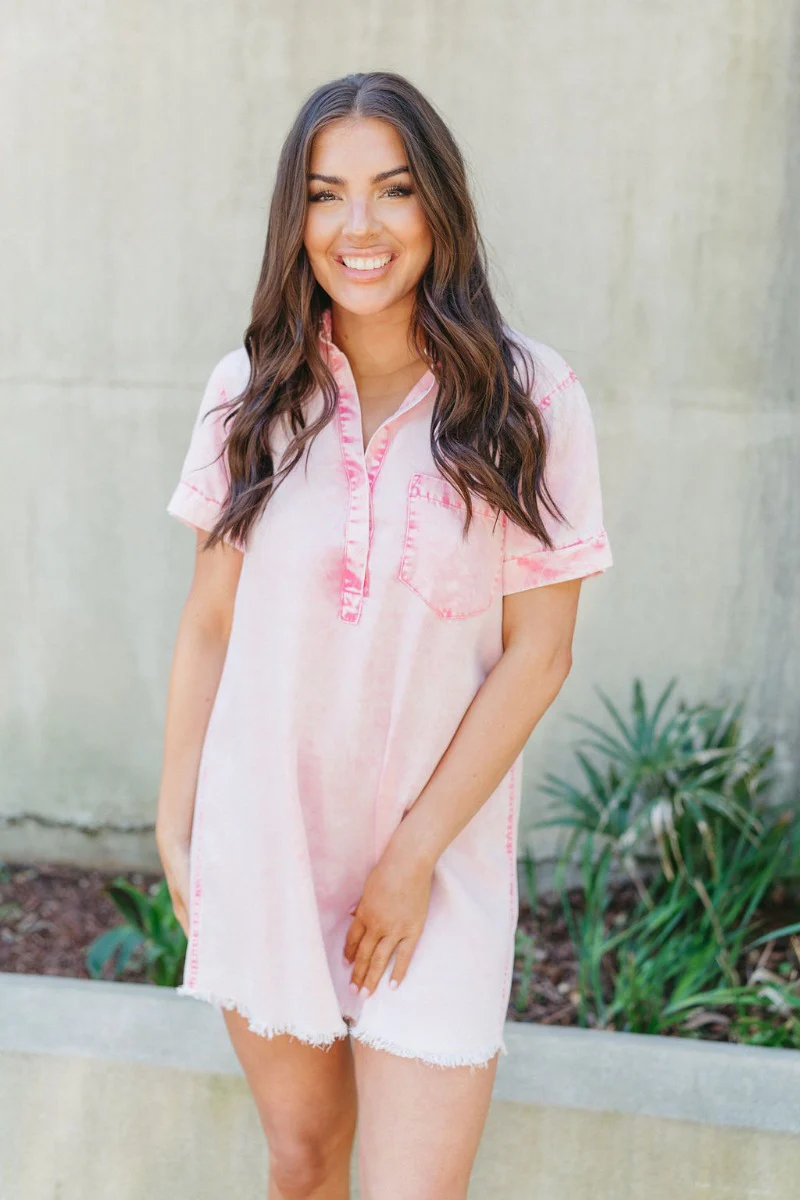 Play It Cool Dress in Pink