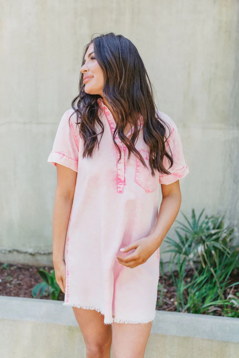 Play It Cool Dress in Pink - Image 3