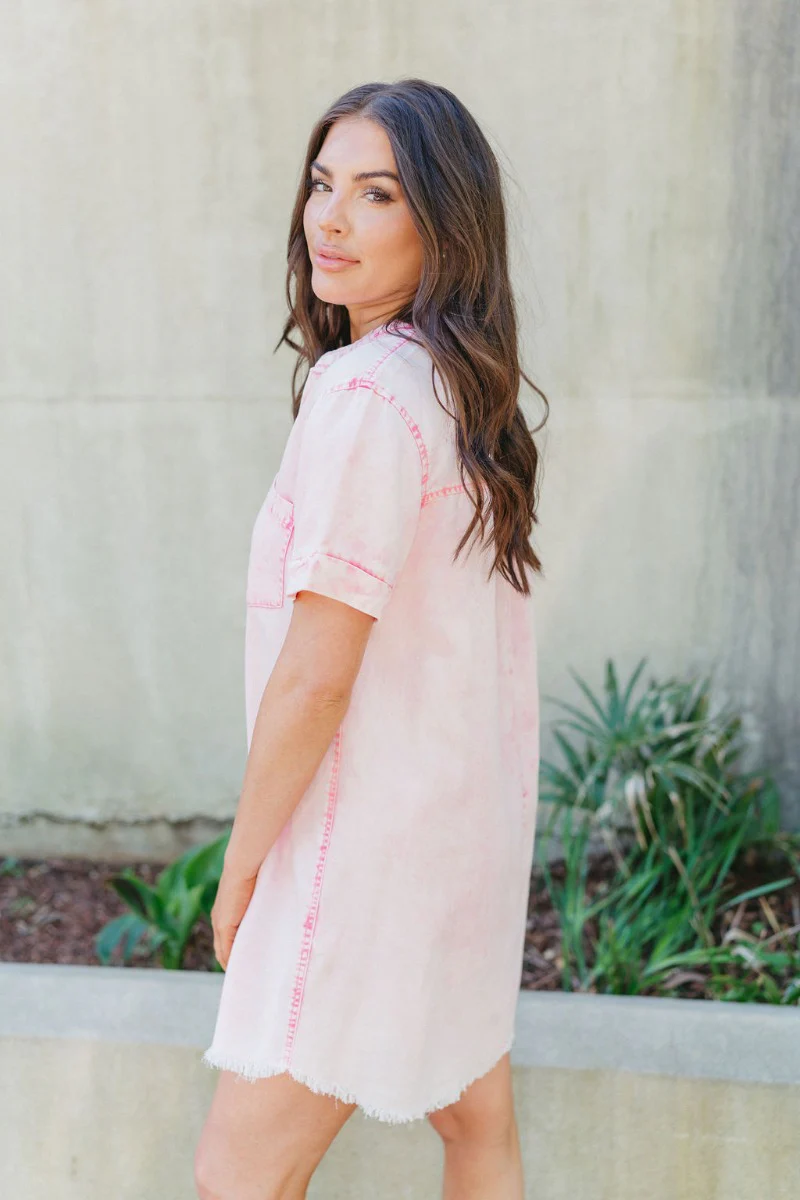 Play It Cool Dress in Pink - Image 4