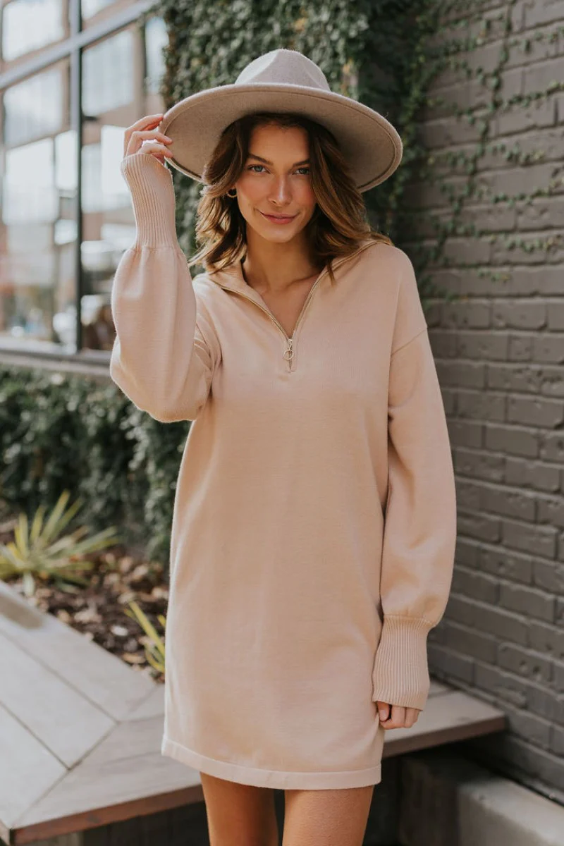 Play It Cool Sweater Dress