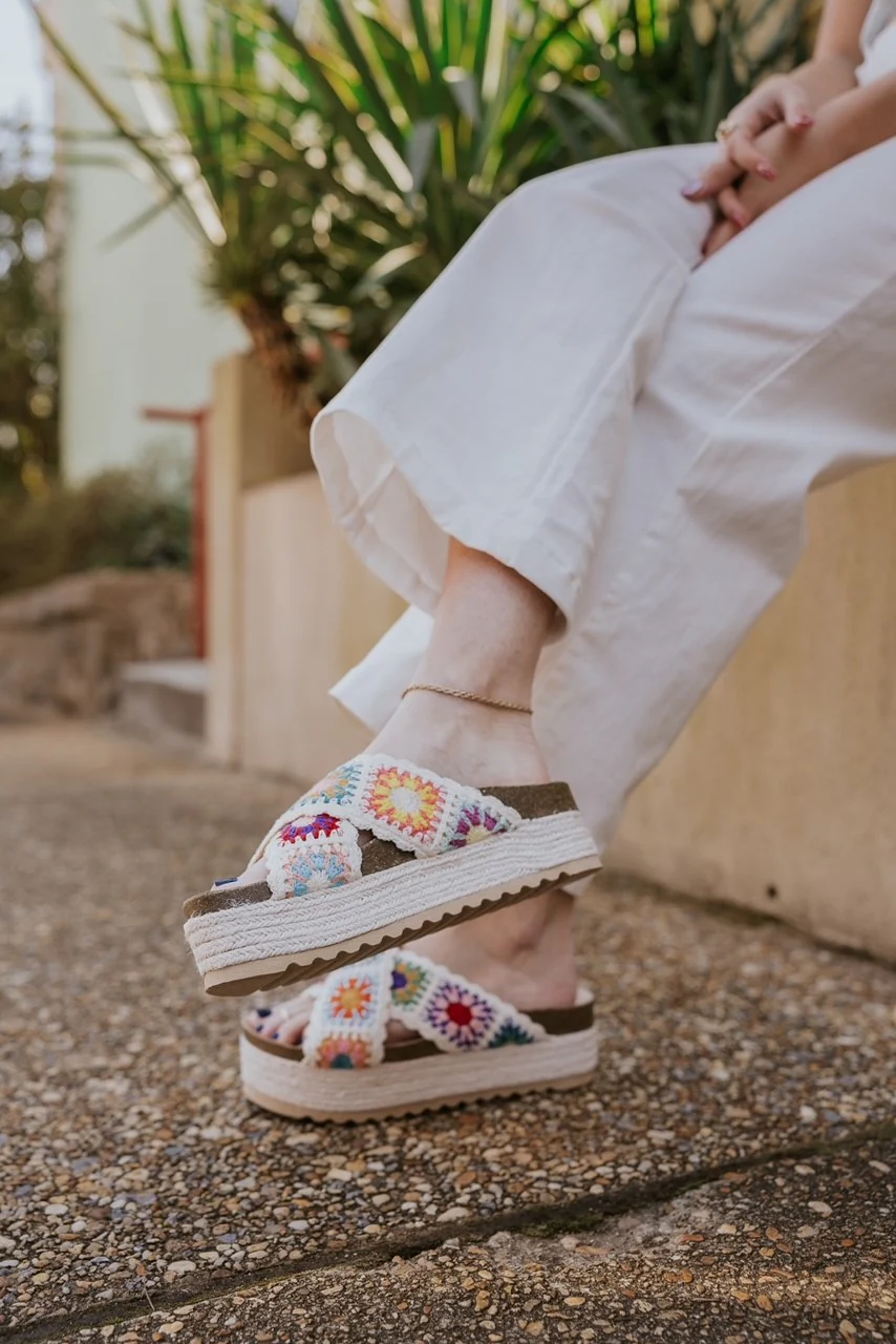 Plays Crochet Platform Sandal