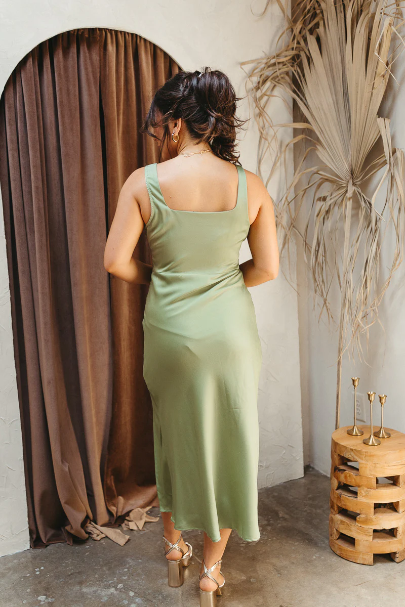 Plus One Satin Midi Dress - Image 4