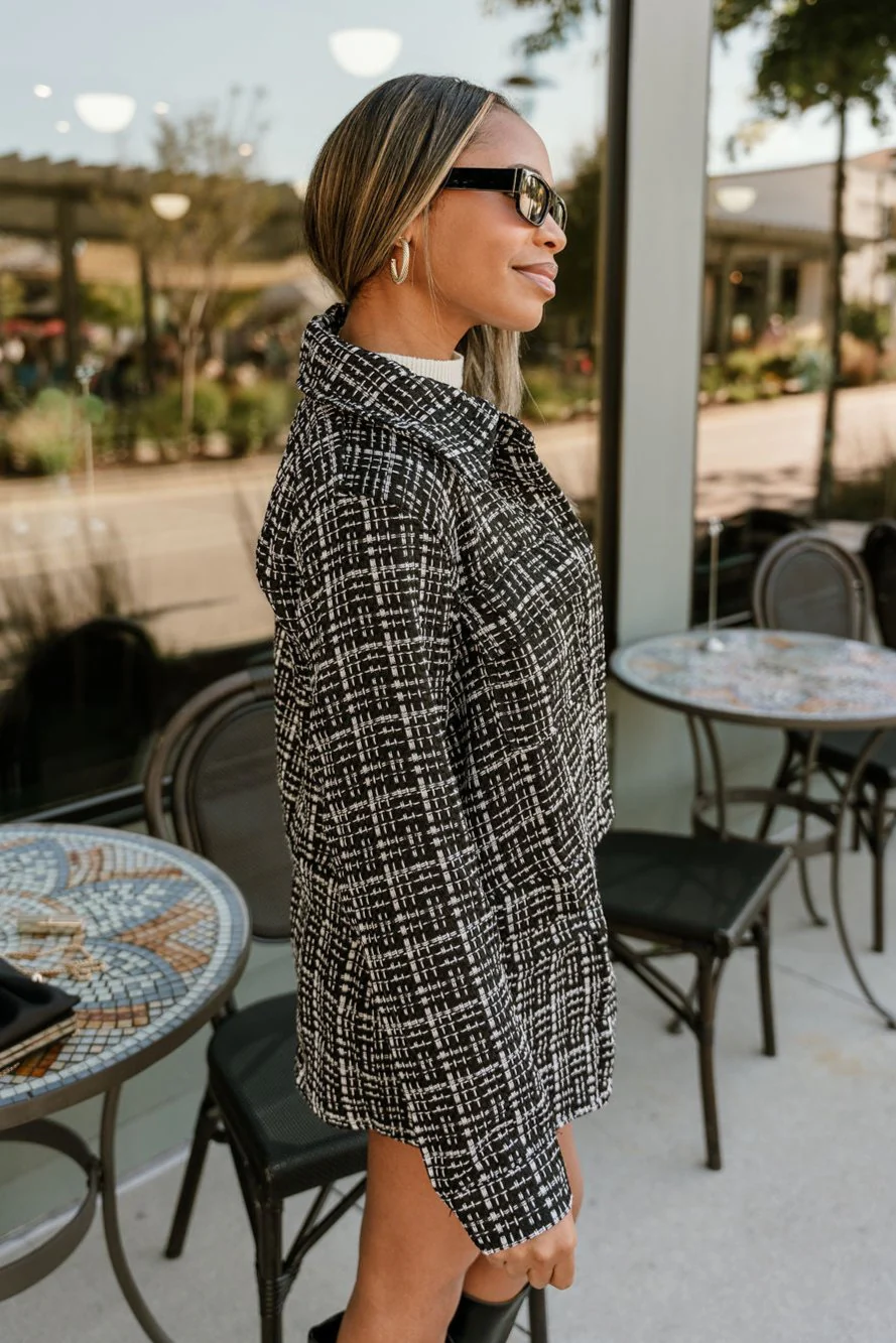 Polly Black & White Tweed Jacket - Image 4
