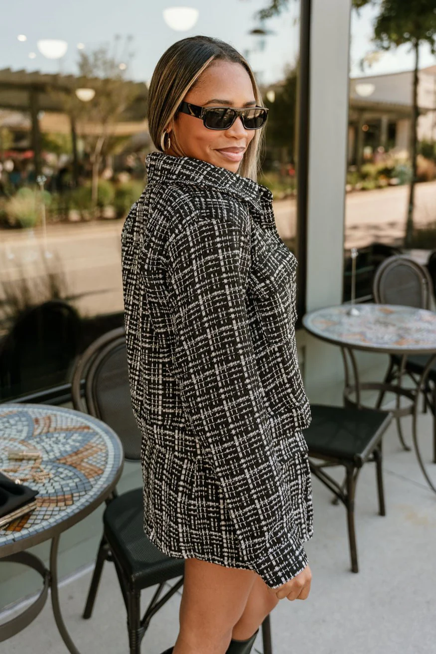 Polly Black & White Tweed Jacket - Image 6