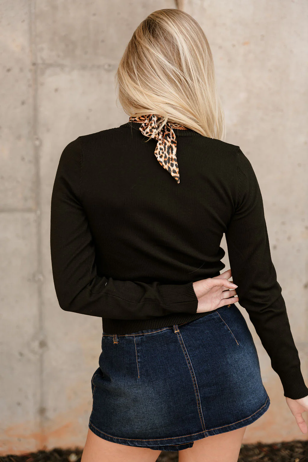 Poppy Black Bow Knit Cardigan - Image 7