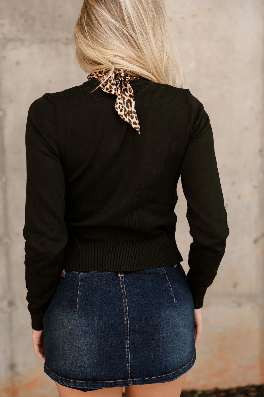 Poppy Black Bow Knit Cardigan - Image 8