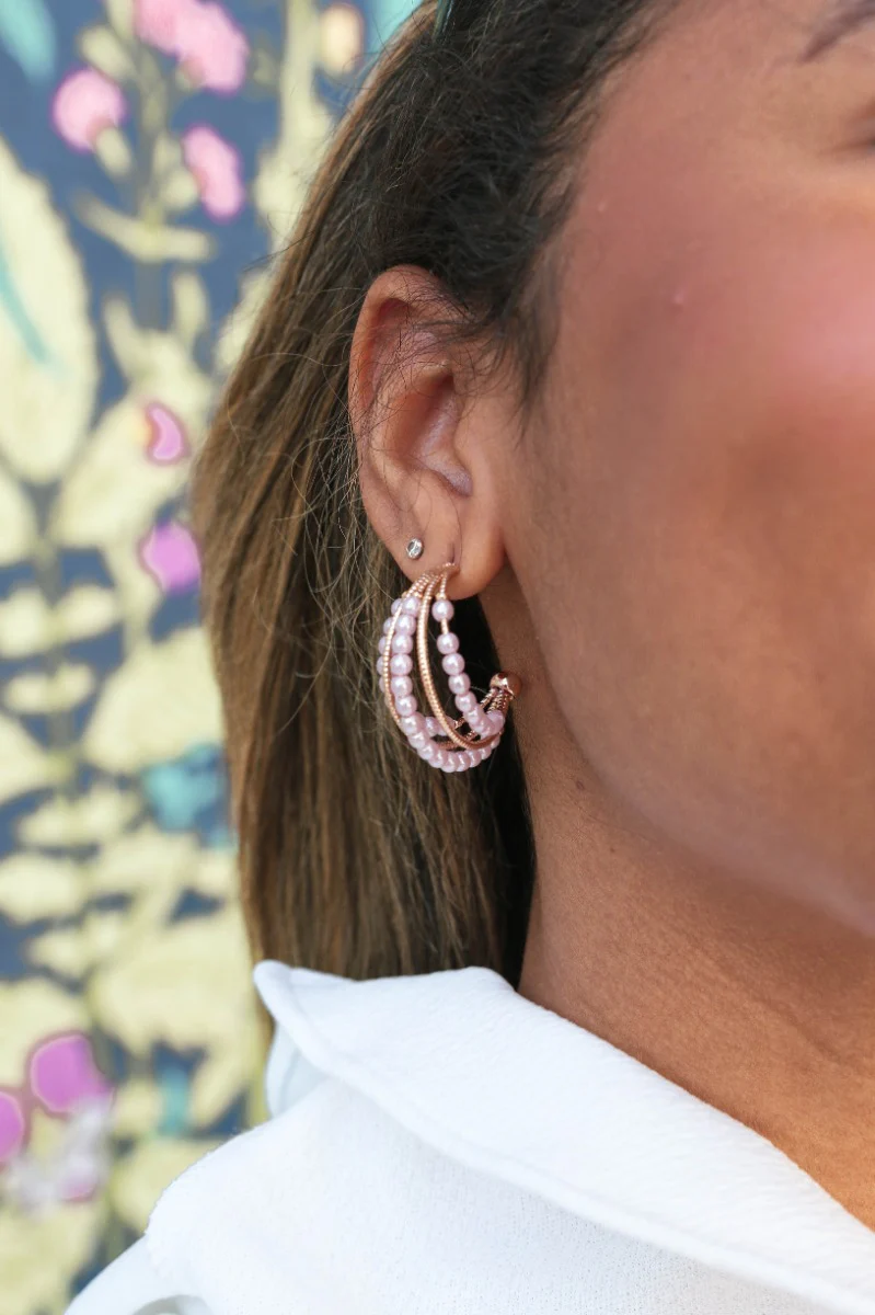 Pretty In Pink Pearl Earring