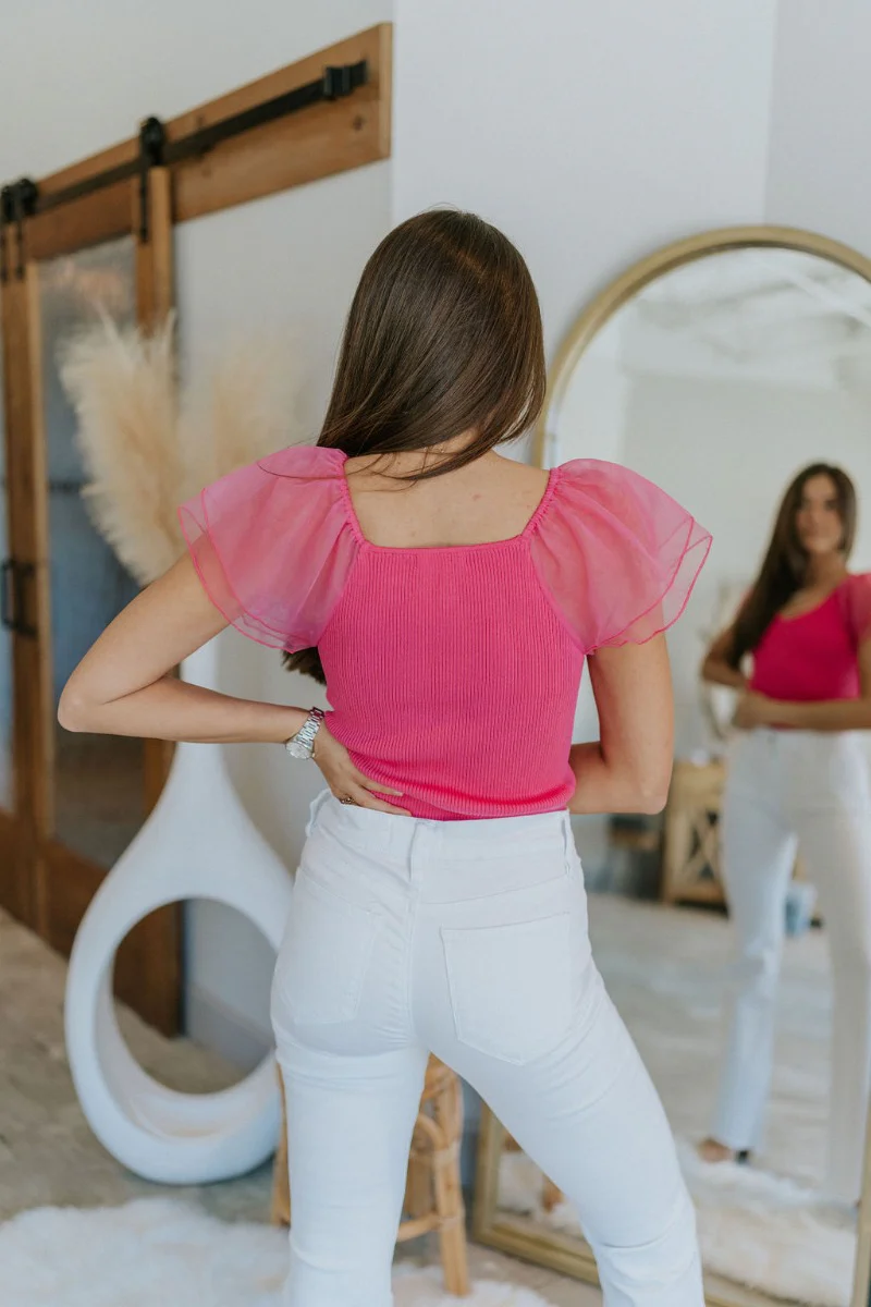 Pretty in Pink Ruffle Top - Image 5